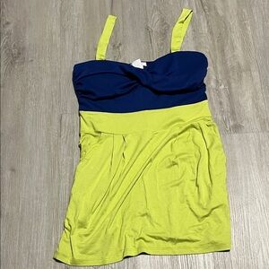 Blue and Yellow Colorblock Dress
